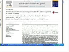 ترجمه A systematic conservation planning approach to fire risk management in Natura 2000 sites